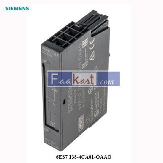 Picture of 6ES7138-4CA01-0AA0 Siemens ET200S PLC IO Module 24 V dc, 81 x 15 x 52 mm PLC I/O Modules 6ES71384CA010AA0