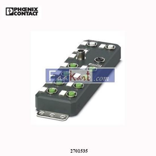 Picture of 2701535 Phoenix Contact - Distributed I/O device - AXL E ETH DI8 DO4 2A M12 6P