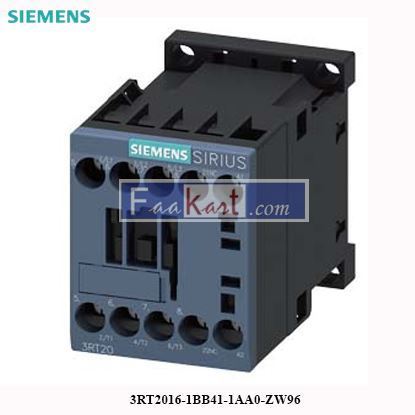 Picture of 3RT2016-1BB41-1AA0-ZW96 Siemens Power contactor