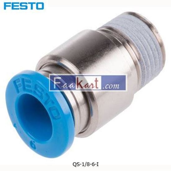 Picture of QS-1 8-6-I  FESTO Tube Pneumatic Fitting