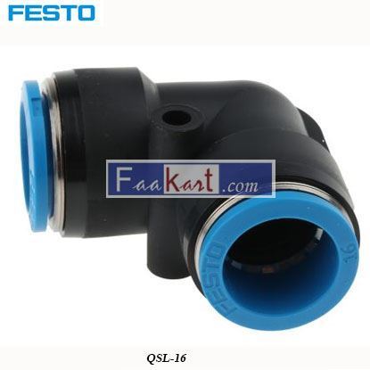 Picture of QSL-16  FESTO Tube Pneumatic Elbow Fitting 153075