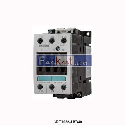 Picture of 3RT1036-1BB40 CONTACTOR 3RT2036-1KB40 SIEMENS