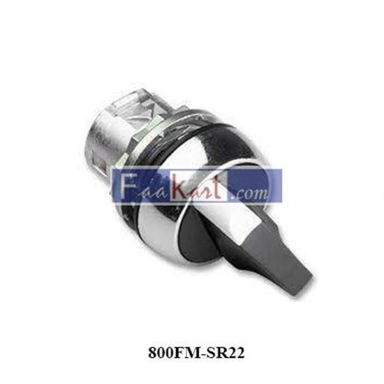 Picture of 800FM-SR22 ALLEN BRADLEY SELECTOR SWITCH 22.5mm 2POSITION SPRINGRETURN BLACK/WHITE