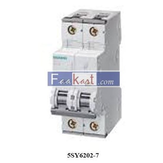 Picture of 5SY6202-7 CIRCUIT BREAKER 400V 6KA, 2-POLE, C, 2A, D=70MM