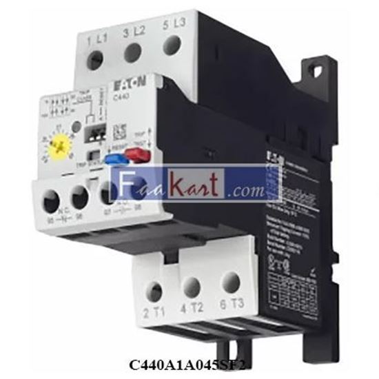 Picture of C440A1A045SF2 RELAY PROTECTION SOLID STATE; (9 TO 45) A OVERLOAD INST;1 NO + 1 NC;OVERLOAD TYPE;SCREW TERMINAL;DIRECT CUTLER HAMMER US EATON CORPORATION