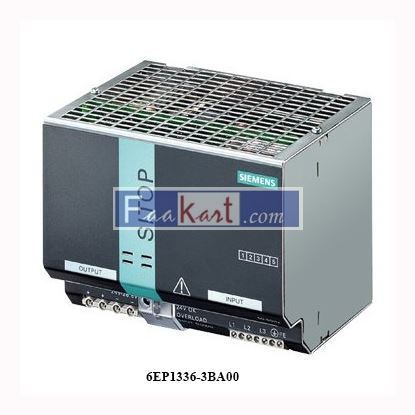 Picture of 6EP1336-3BA00 Siemens  SITOP modular 20 A Stabilized power supply input: 120/230 V AC output: 24 V DC/20 A 6EP13363BA00