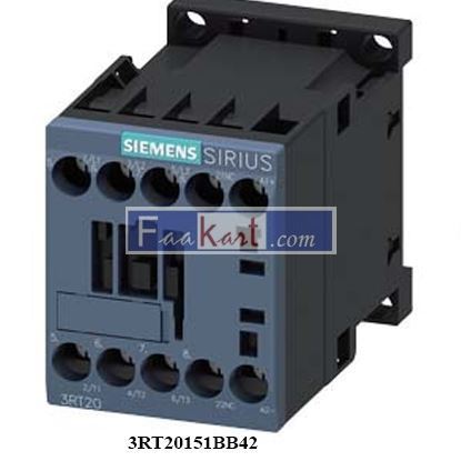 Picture of 3RT20151BB42 SIEMENS Power Contactor