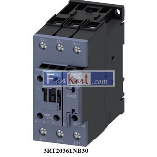 Picture of 3RT20361NB30  SIEMENS Sirius 3RT2036 3 Pole Contactor