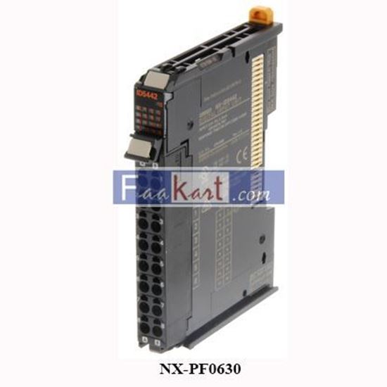 Picture of NX-PF0630 NX I/O power feed unit, 5-24 V DC input, 8 terminals, 4A, screwless push-in connector, 12mm wide