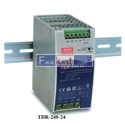 Picture of TDR-240-24  MEANWELL POWER SUPPLY  24V DC 10A