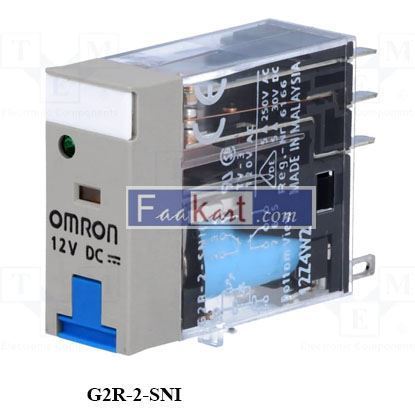 Picture of G2R-2-SNI(S) Auxiliary Relay Omron   2NO+2NC  w/ Coil Voltage 120VAC, 60Hz   w/base