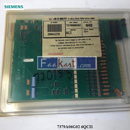 Picture of SIEMENS WESTINGHOUSE CONTROL CIRCUIT BOARD 7379A06G02 6QCI1 - NOS