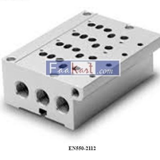 Picture of EN550-2112 CAMOZZI Sub-base for valves size 16 and 19 (outlets on manifolds)