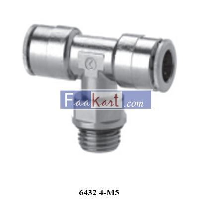 Picture of 6432 4-M5 CAMOZZI Fittings Mod. 6432 Micro Metric Swivel Male Tee