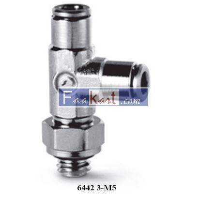 Picture of 6442 3-M5 CAMOZZI  Fittings Mod. 6442 Micro Lateral Metric Swivel Male Tee