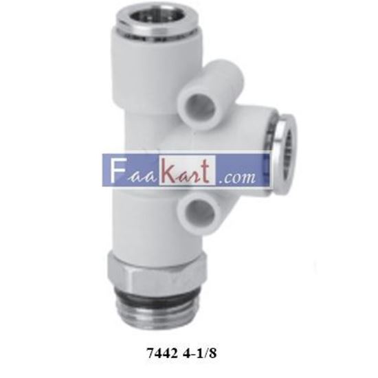 Picture of 7442 4-1/8 CAMOZZI Fittings Lateral BSP Swivel Male Tee