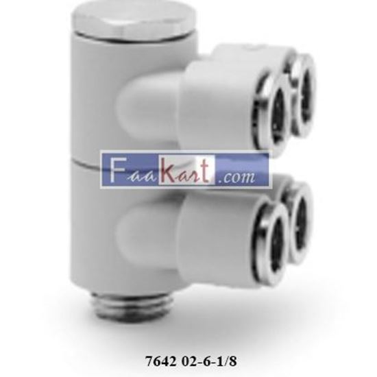 Picture of 7642 02-6-1/8 CAMOZZI Fittings Mod. 7642 02 Complete BSP Double Adjustable Double Banjo