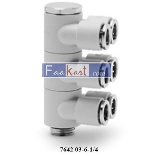 Picture of 7642 03-6-1/4 CAMOZZI Fittings Mod. 7642 03 Complete BSP Triple Adjustable Double Banjo