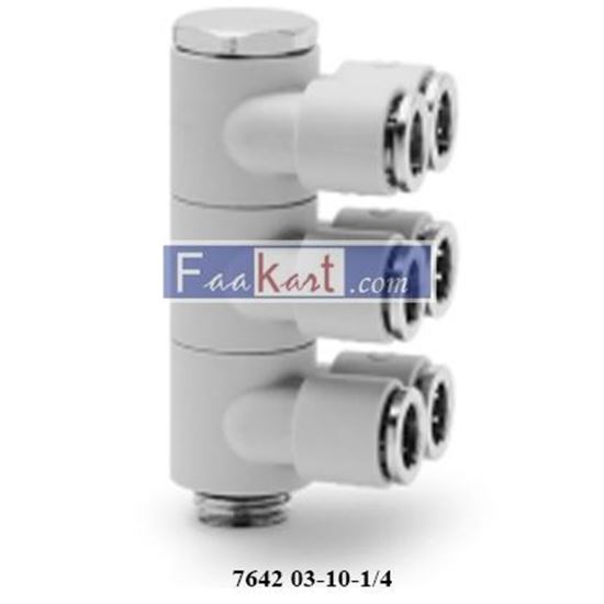 Picture of 7642 03-10-1/4 CAMOZZI Fittings Mod. 7642 03 Complete BSP Triple Adjustable Double Banjo