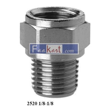 Picture of 2520 1/8-1/8 CAMOZZI Brass Pipe Fittings BSPT Male Reducing  Extension