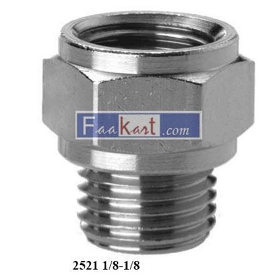 Picture of 2521 1/8-1/8 CAMOZZI Brass Pipe Fittings BSP Reducing Extension