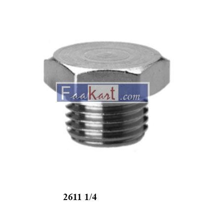 Picture of 2611 1/4 CAMOZZI Brass Pipe Fittings BSP Male Plug