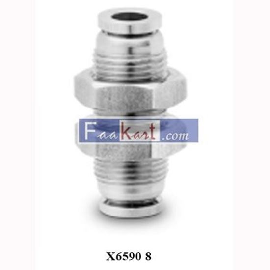 Picture of X6590 8 CAMOZZI Fittings Bulkhead Union Connector