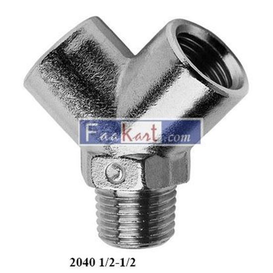 Picture of 2040 1/2-1/2 CAMOZZI Brass Pipe Fittings BSPT Y.F.M.F.