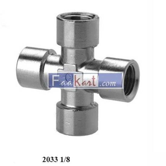 Picture of 2033 1/8 CAMOZZI Brass Pipe Fittings BSP Female Cross