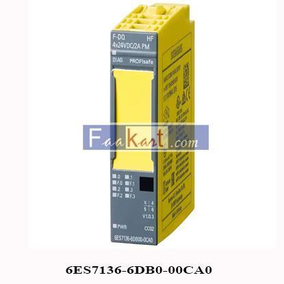 Picture of 6ES7136-6DB0-00CA0 ET 200SP, EL-MOD, 4 F-DQ, DC 24V Output Module