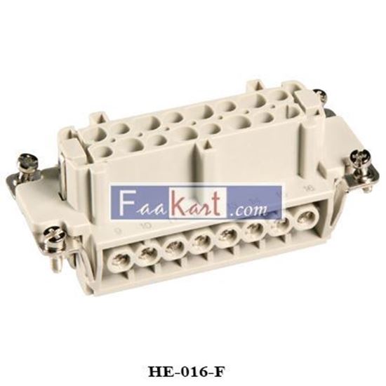 Picture of HE-016-F TE CONNECTIVITY INSERT, RECEPTACLE, 16POS, SCREW