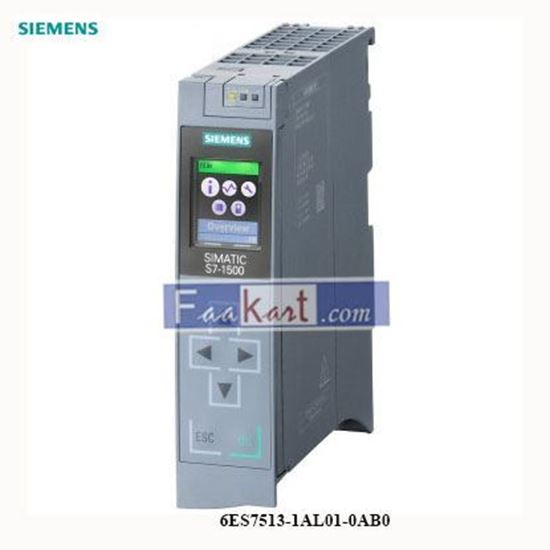 Picture of 6ES7513-1AL01-0AB0   Siemens S7-1500, CPU 1513-1 PN, CENTRAL PROCESSING UNIT WITH WORKING MEMORY 300 KB