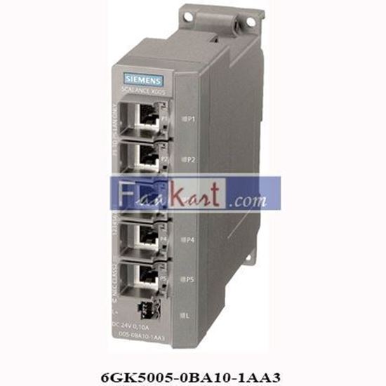 Picture of 6GK5005-0BA10-1AA3  Siemens Industrial Ethernet switch 10 / 100 MBit/s