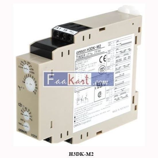 Picture of H3DK-M2  AC/DC24-240 Omron DIN Rail Multi Function Timer Relay, 24 → 240V ac/dc, 0.1 s → 100h