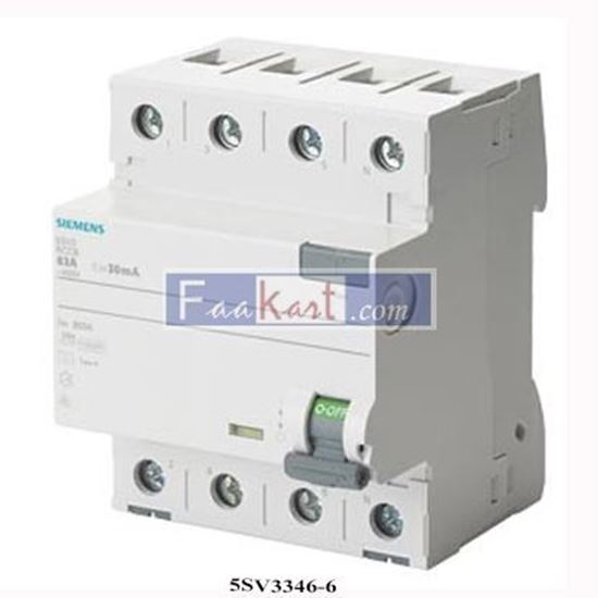 Picture of 5SV33466   |  5SV3346-6  |  SIEMENS  |   Residual current operated circuit breaker