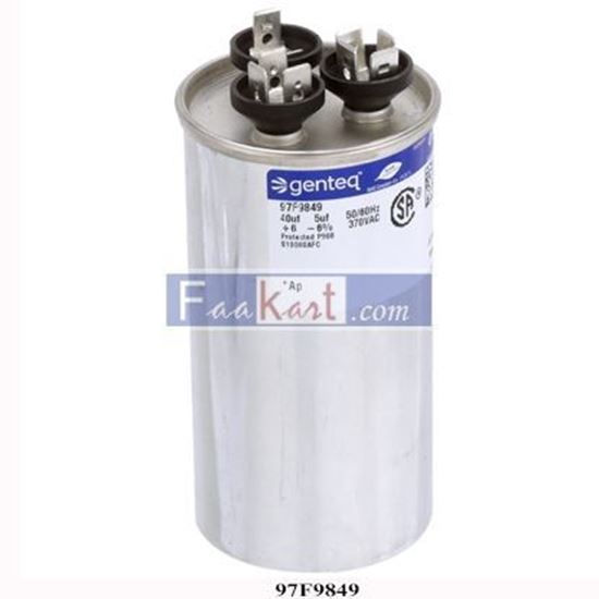 Picture of 97F9849 Genteq Capacitor Motor Run, 40/5Uf, 370 VAC