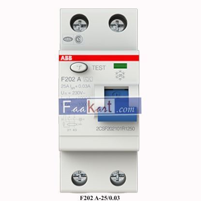 Picture of F202 A-25/0.03  ABB  2CSF202101R1250  Residual Current Circuit Breaker