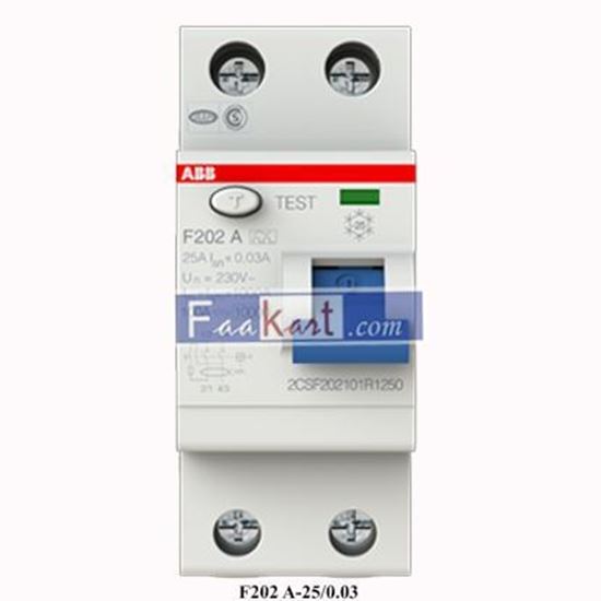 Picture of F202 A-25/0.03  ABB  2CSF202101R1250  Residual Current Circuit Breaker