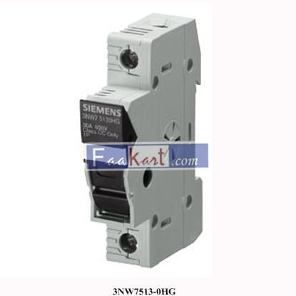 Picture of 3NW7513-0HG  SIEMENS  SENTRON, fuse holder, Class CC, 1-pole, In: 30 A, Un AC: 600 V