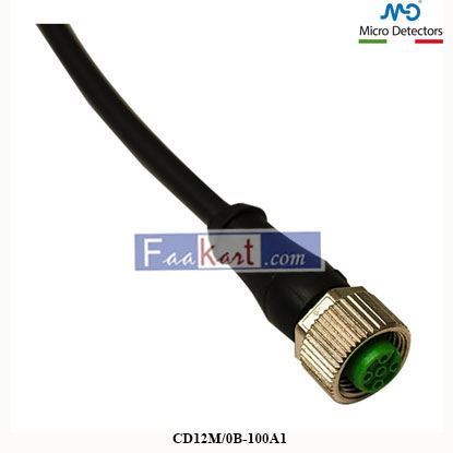 Picture of CD12M/0B-100A1  MICRO DETECTORS  Connector Female M12 Axial 4 poles cable PVC 10m