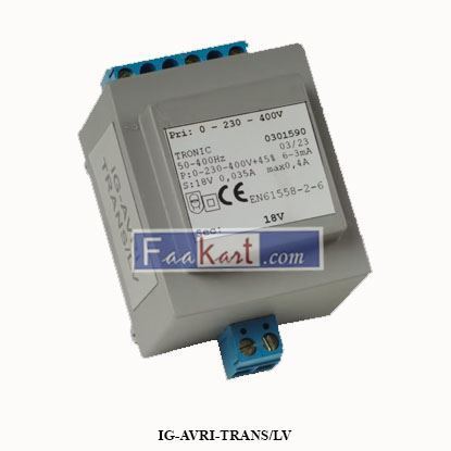 Picture of IG-AVRi-TRANS/LV   Power Supply  Transformer for IG-AVRi module.