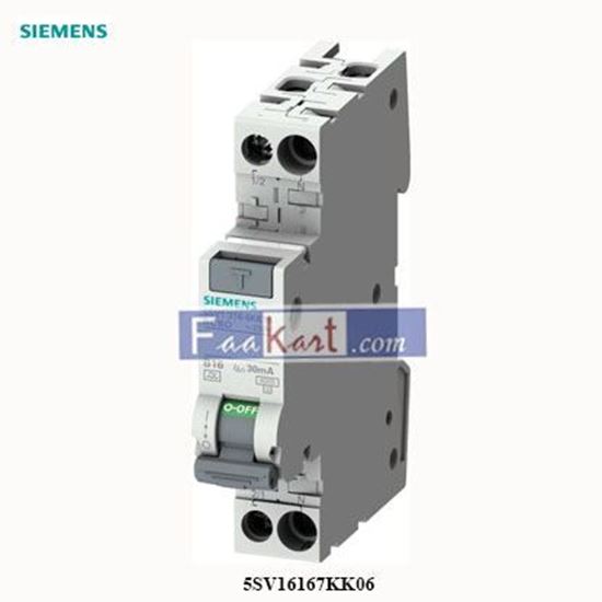 Picture of 5SV16167KK06  Siemens  Earth leakage circuit breaker  5SV1616-7KK06