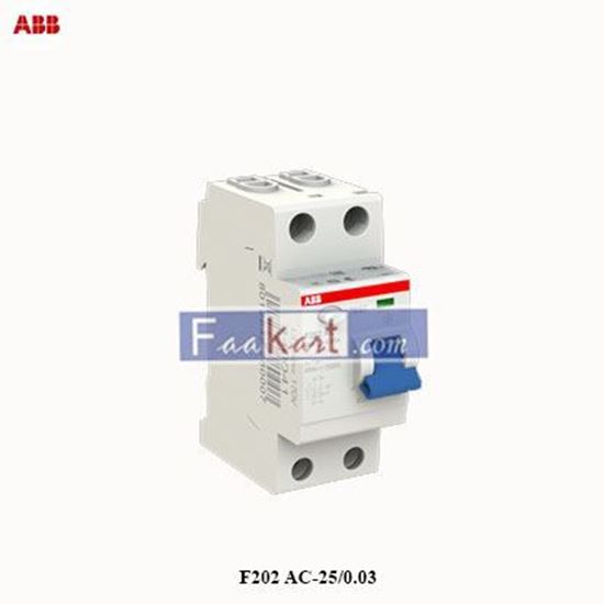 Picture of F202 AC-25/0.03  ABB   Residual Current Circuit Breaker   2CSF202001R1250