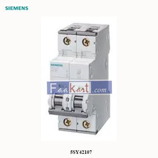 Picture of 5SY42107   SIEMENS  Circuit Breaker, MCB, 5SY4, 2P, 10 kA, 400 V, 10 A  5SY4210-7