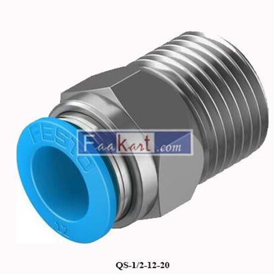 Picture of QS-1/2-12-20 FESTO PUSH-IN FITTING 130684