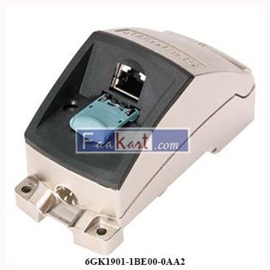 Picture of 6GK1901-1BE00-0AA2 Siemens IE FC RJ45 modular outlet Base module with insert 1GE Interchangeable insert for 1 x 1000 Mbit/s interface.