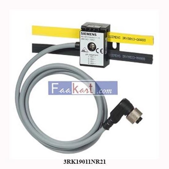 Picture of 3RK1901-1NR21 Siemens AS-Interface M12 branch U_ASI and Uaux, 1 m cable with M12 cable socket angled IP67/68/69K, max. 4 A