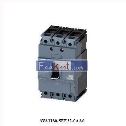 Picture of 3VA1180-5EE32-0AA0 SIEMENS Circuit breaker 3VA1 IEC frame 160 breaking capacity class M Icu=55kA @ 415V 3-pole