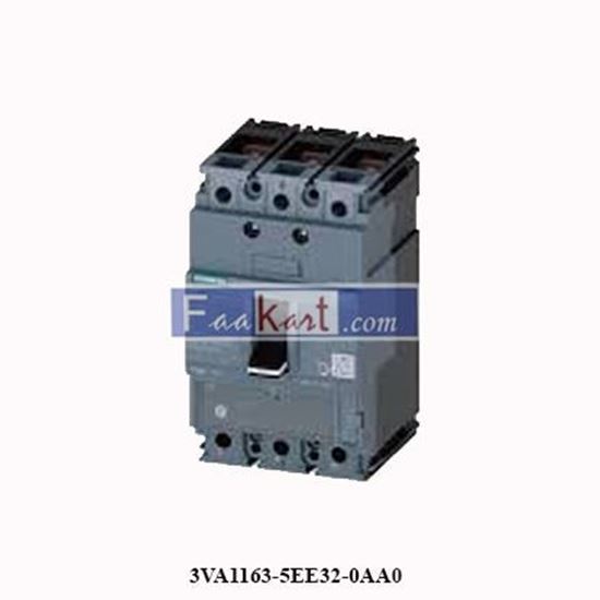 Picture of 3VA1163-5EE32-0AA0 SIEMENS Circuit breaker 3VA1 IEC frame 160 breaking capacity class M Icu=55kA @ 415V 3-pole