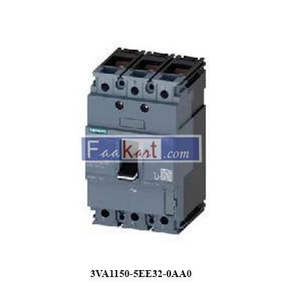 Picture of 3VA1150-5EE32-0AA0 SIEMENS Circuit breaker 3VA1 IEC frame 160 breaking capacity class M Icu=55kA @ 415V 3-pole